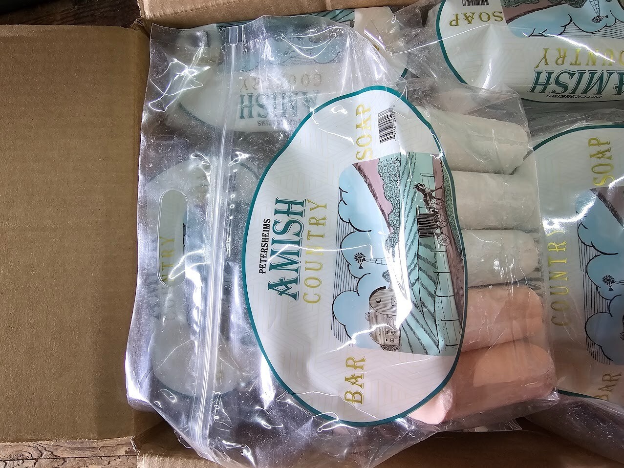 Amish Farms Natural Bar Soap (10 Bars) – 2 Bag Double Deal – VEGAN USA TN MADE