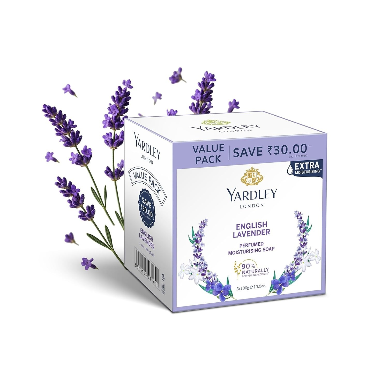 Luxury English Lavender Soap Bundle – 3 x 100g Bars for Relaxing Bath