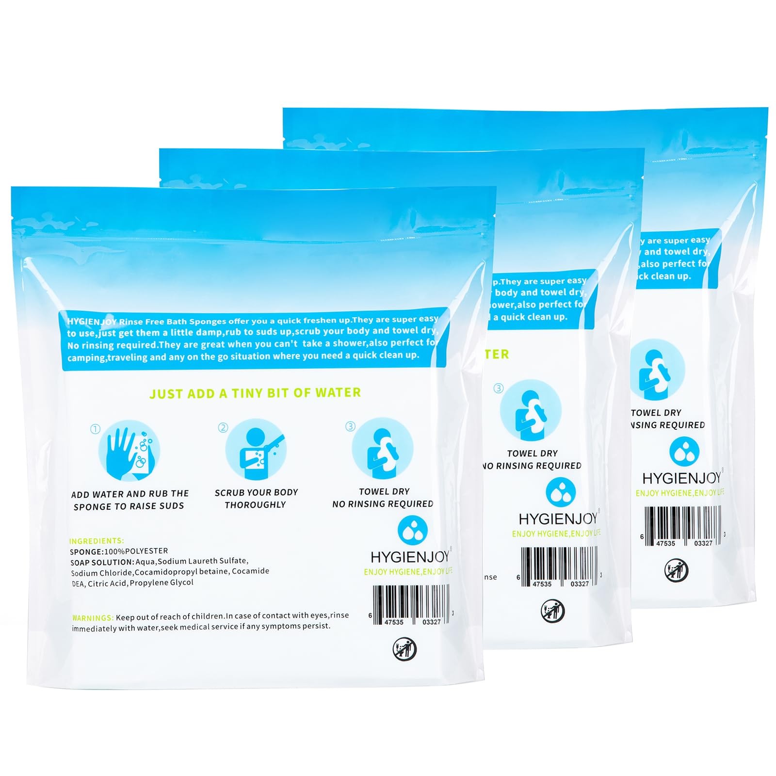 -21% Larger,No Rinse Bathing Wipes for Adults-Rinse Free Bath Sponges,Soap In…