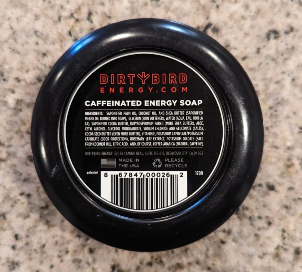 Dirty Bird Energy Replenish Caffeinated Soap UNSCENTED Dirtybird 5.5 oz bar