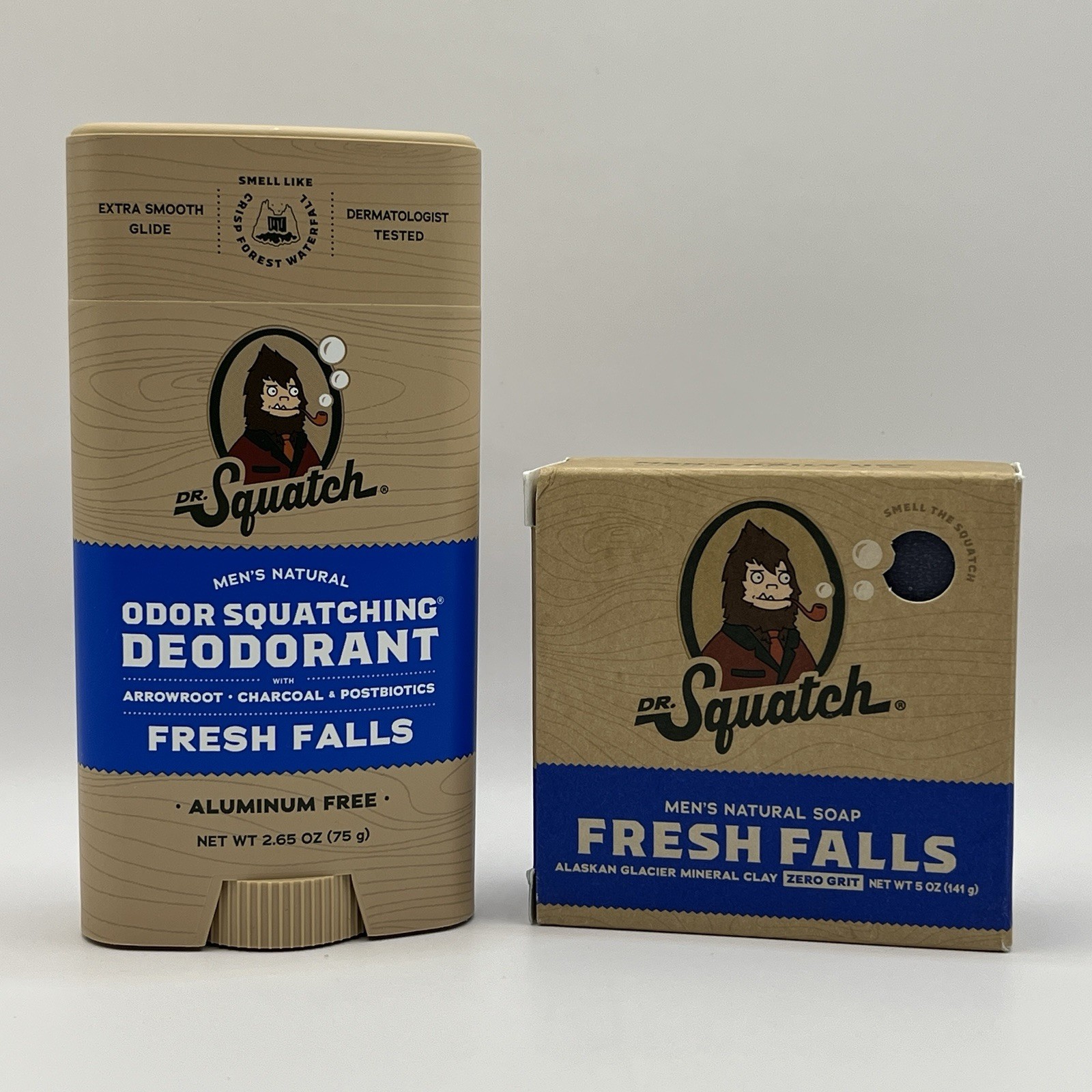 Dr. Squatch Fresh Falls Bundle 5oz Soap & 2.65oz Deodorant All Natural BRAND NEW