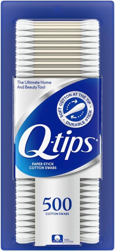 Q-tips Cotton Swabs, 500 Count (Pack of 2)