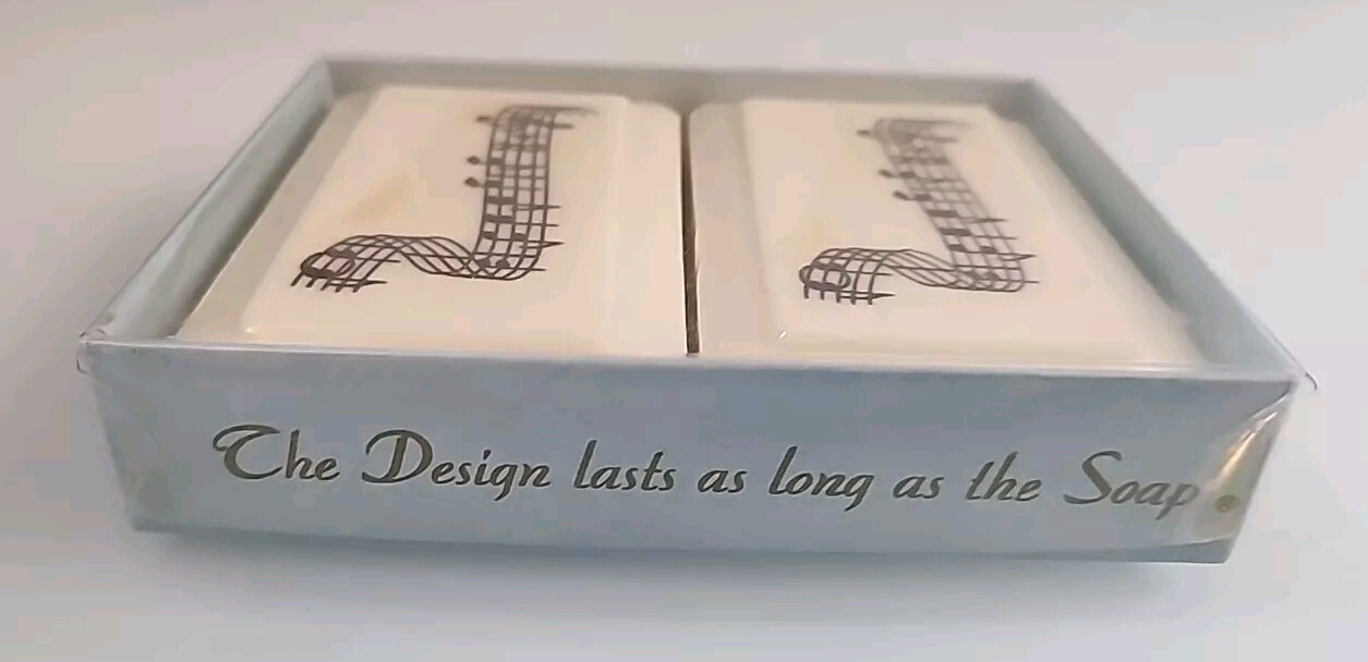 Vintage Katherine Gray French Milled Soap w/ Cold Cream 2 Bar Music Notes New
