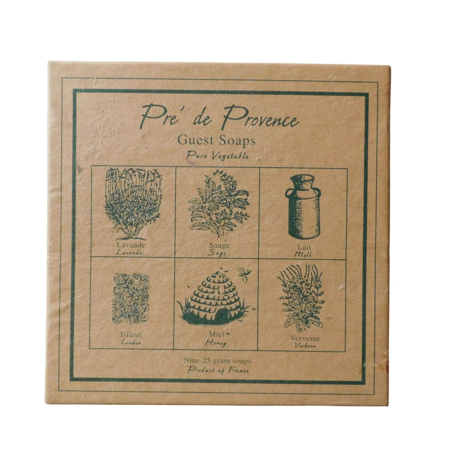 New Pre de Provence Guest Soaps Vegetable Set of 9 Soaps of 25 g each France