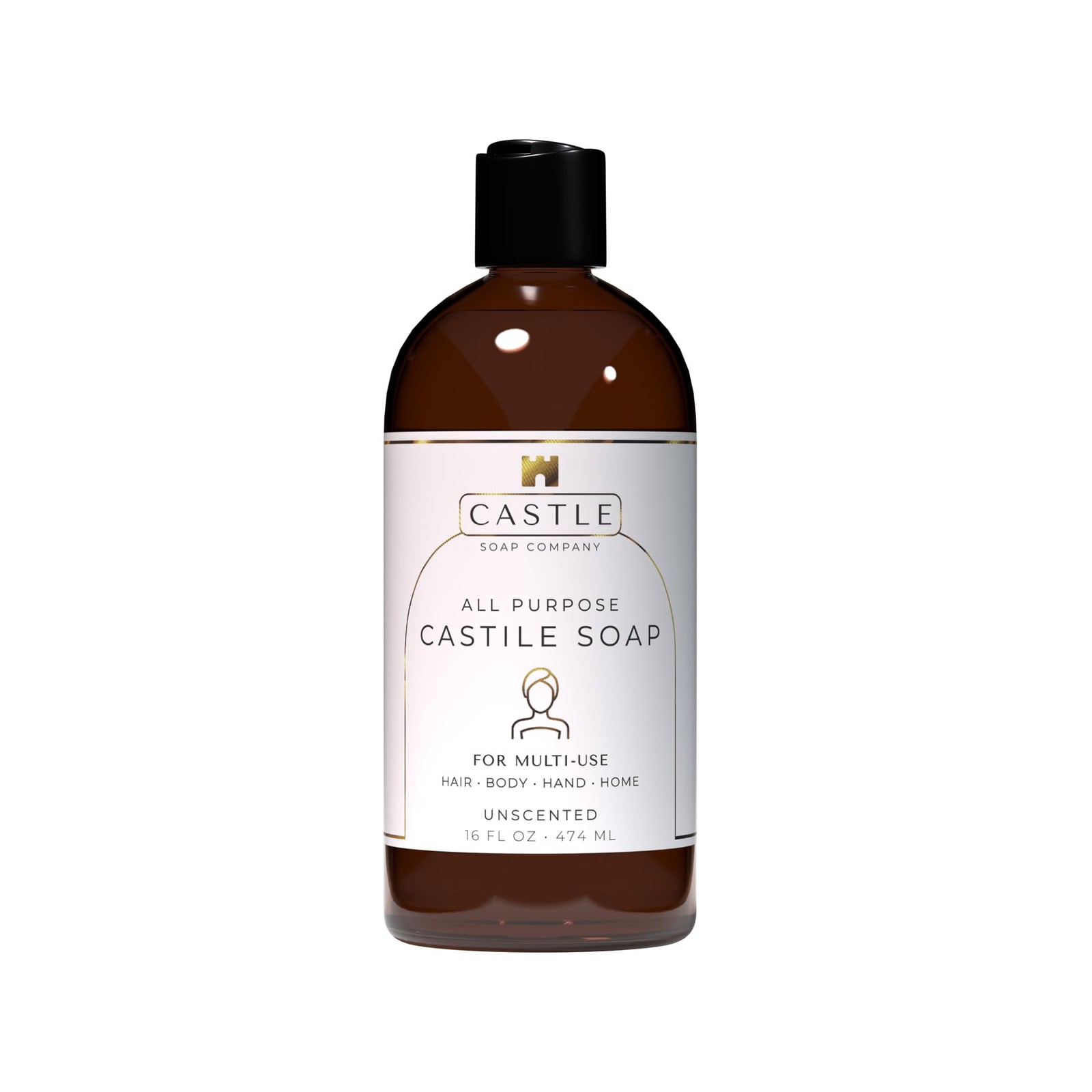 Castile Soap Liquid Unscented 16 Oz – All Purpose Liquid Castile Soap Unscent…