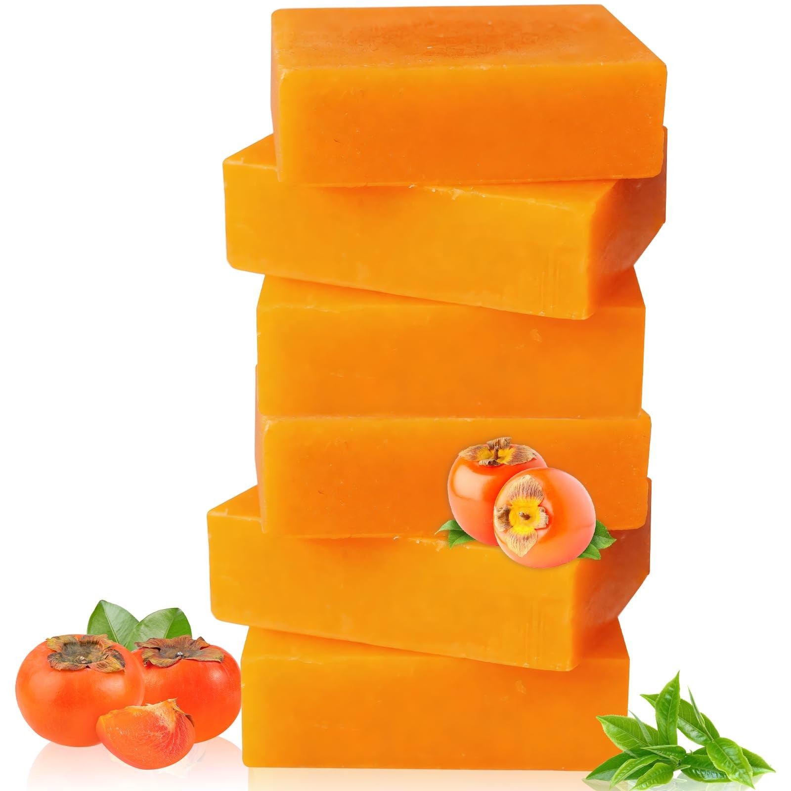 6Pack Persimmon Soap Bar for Body Odor Japanese Persimmon Soap Eliminates Aging