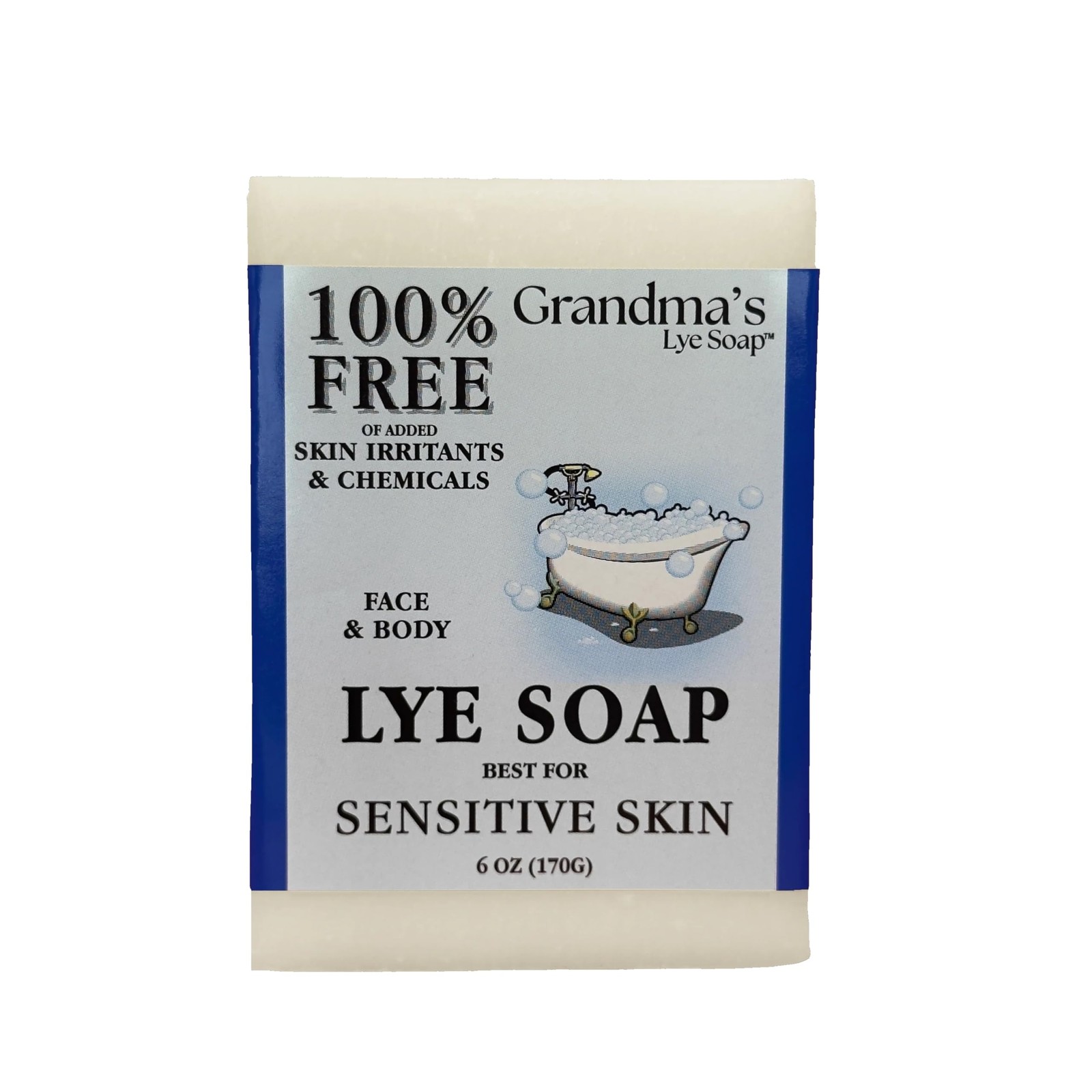 Grandma’s Pure and Natural Lye Soap Bar Unscented Face and Body Wash Cleans, …
