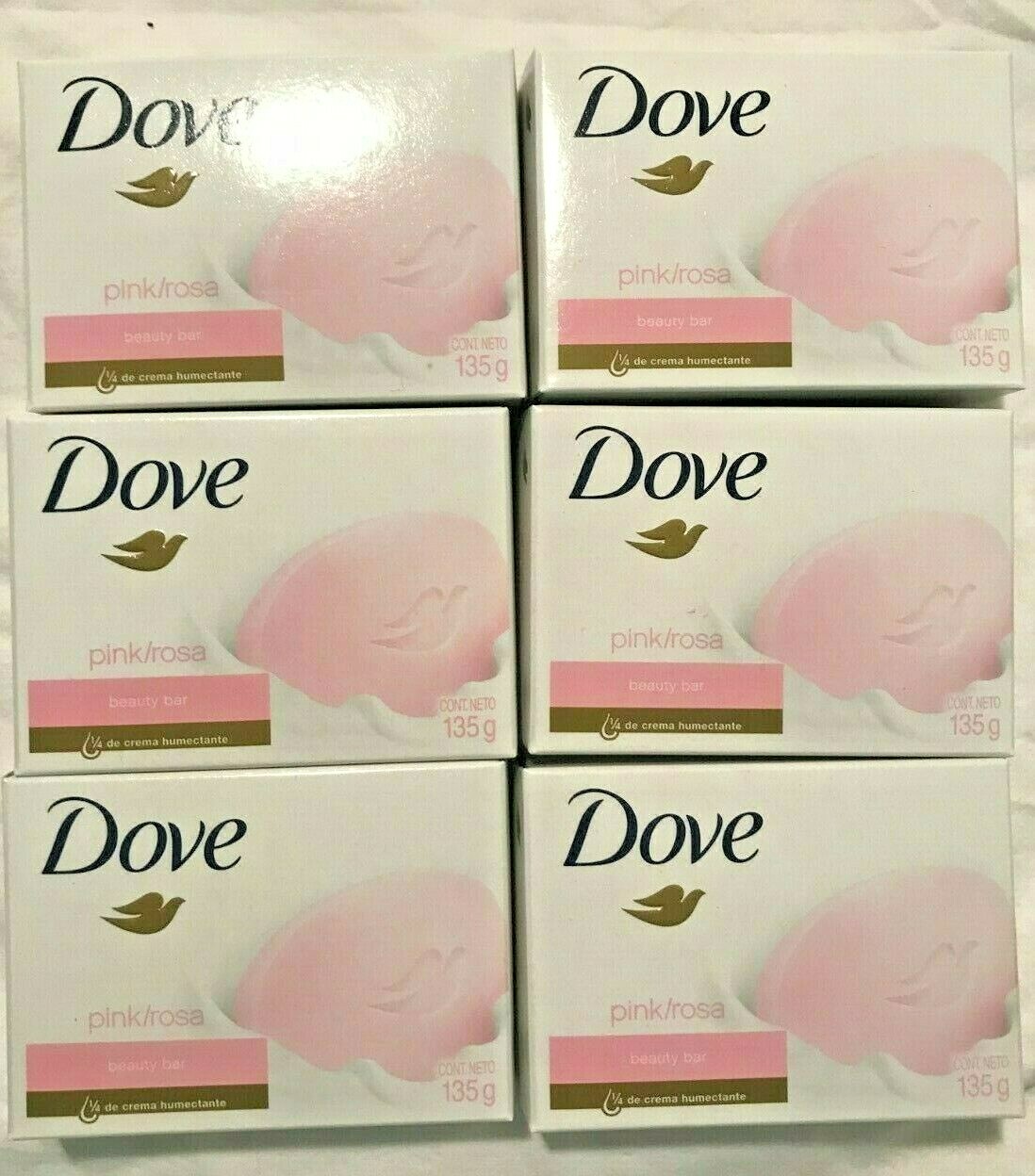 Dove Soap cream Pink/Rosa Skin Care moisturizing Bar 4.75oz (135gr) of 12 pack