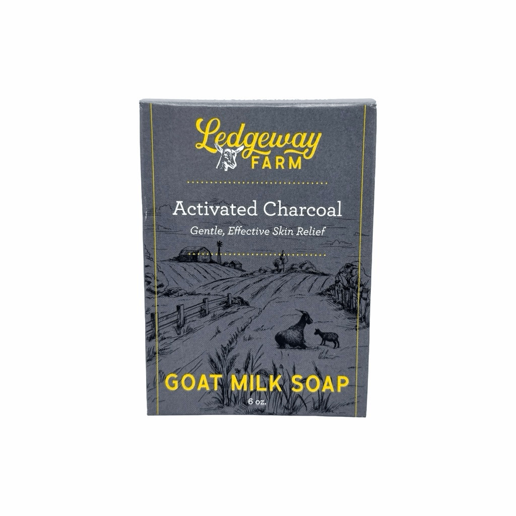 Ledgeway Farm Assorted Goat Milk Soap Set of 3 Bars 6 oz x 3 Charcoal Lemongrass