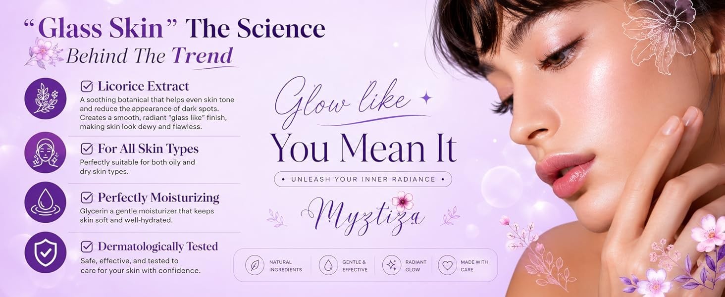 Myztiza Glass Skin Bar Soap for Face & Body – 2 Pack 135g Each
