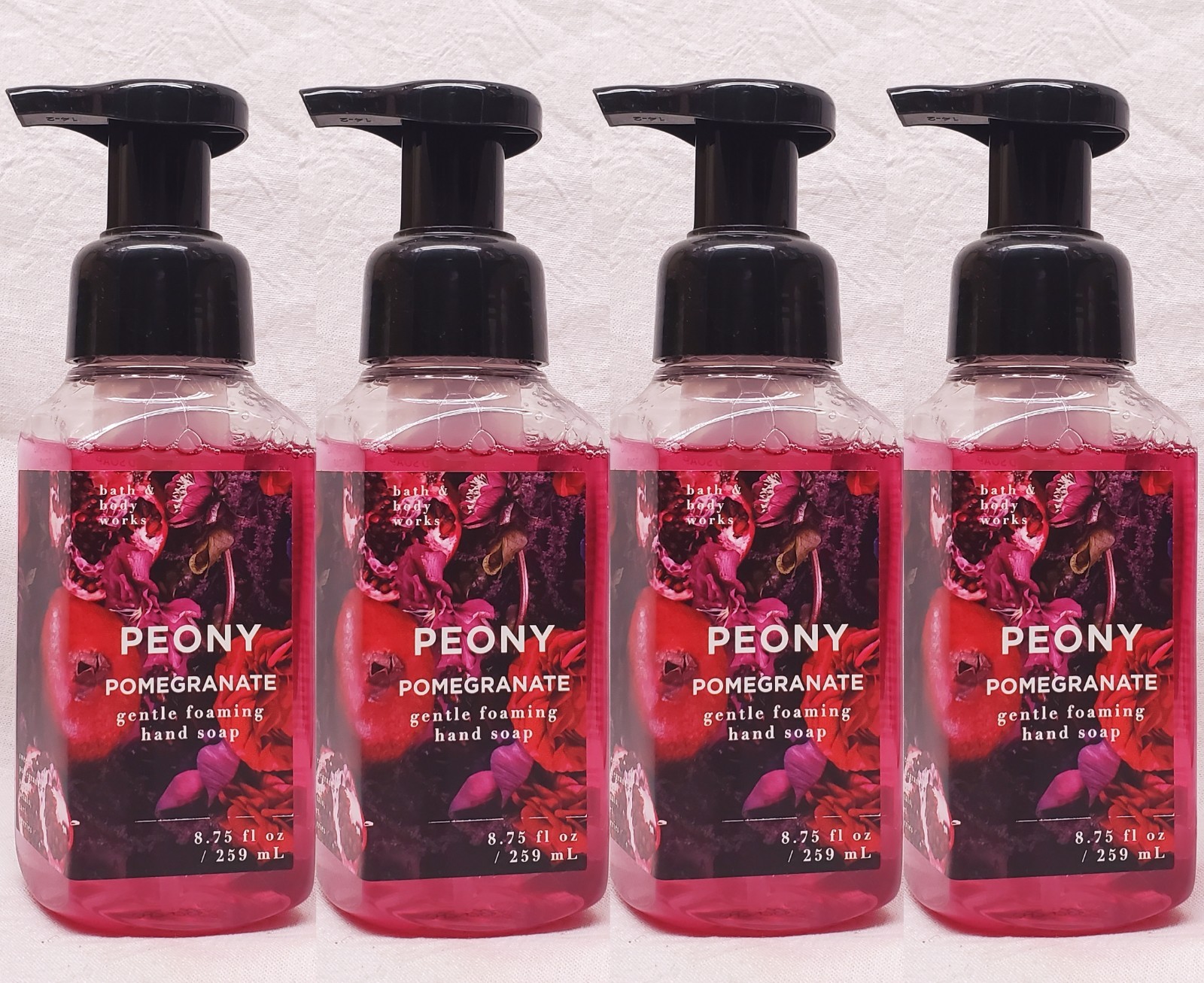 4 Bath & Body Works PEONY POMEGRANATE Foaming Hand Soap