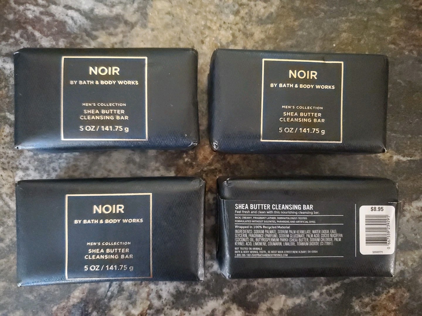4 Pack Bath & Body Works Men’s’ Collection Shea Butter Cleansing Soap Bar 5oz