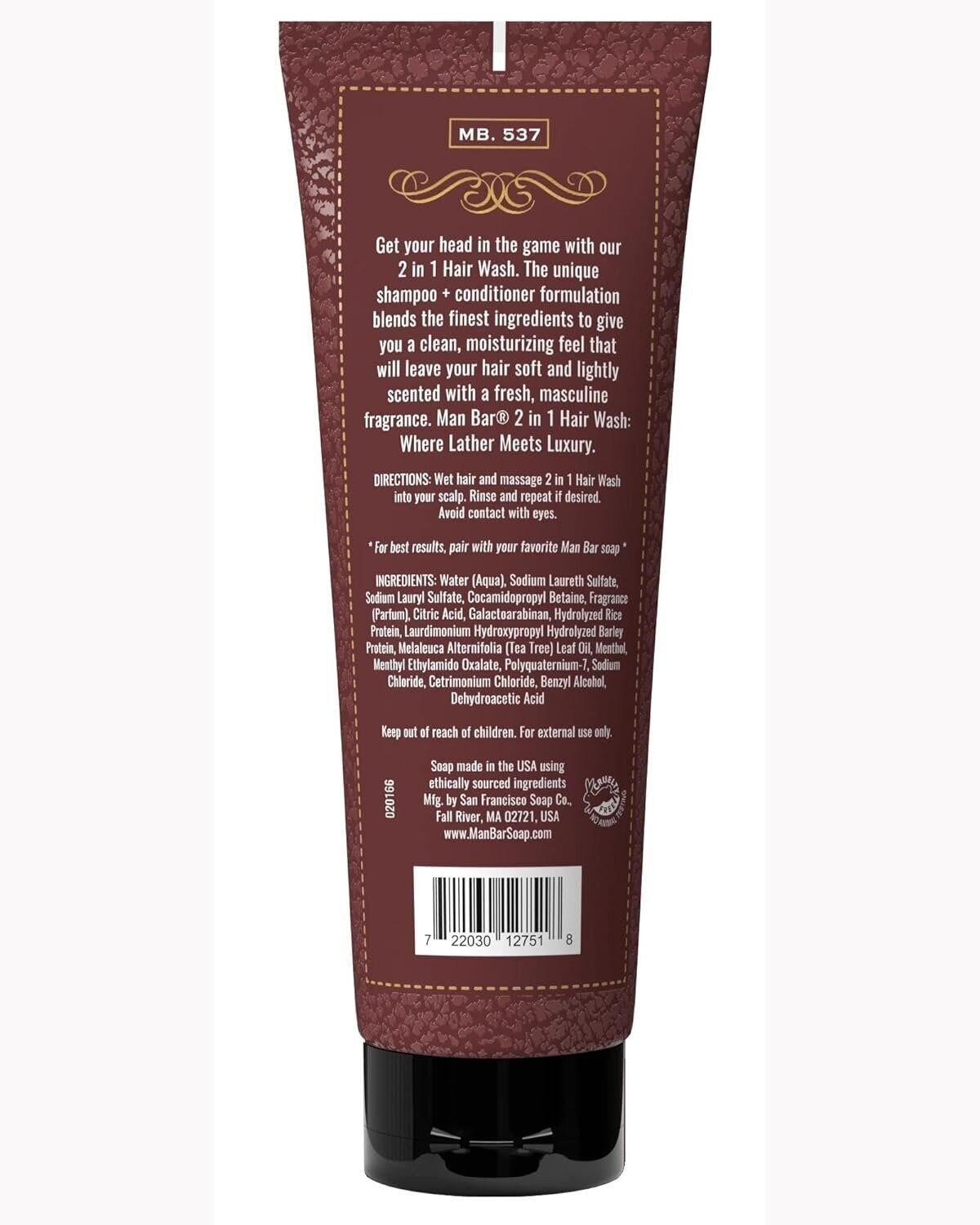 SAN FRANCISCO SOAP COMPANY Man Bar 2 IN 1 Hair Wash SPICED TOBACCO – Where…