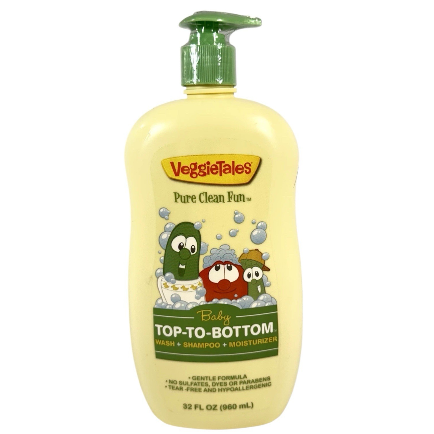 Veggietales Top To Bottom Bath soap NEW Sealed 32 oz No sulfates parabens or dye