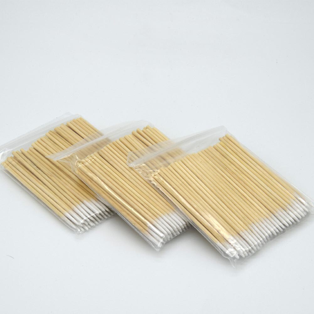 100Pcs Cotton Swabs Swab Q-Tips 3″ Long Wood Wooden Handle Cleaning Applicators
