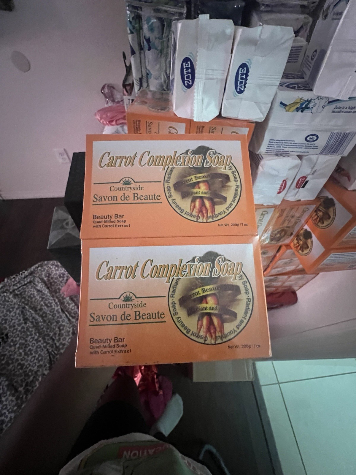 Carrot Complexion Soap Beauty Bar, Pack of 4 ,4.4 oz