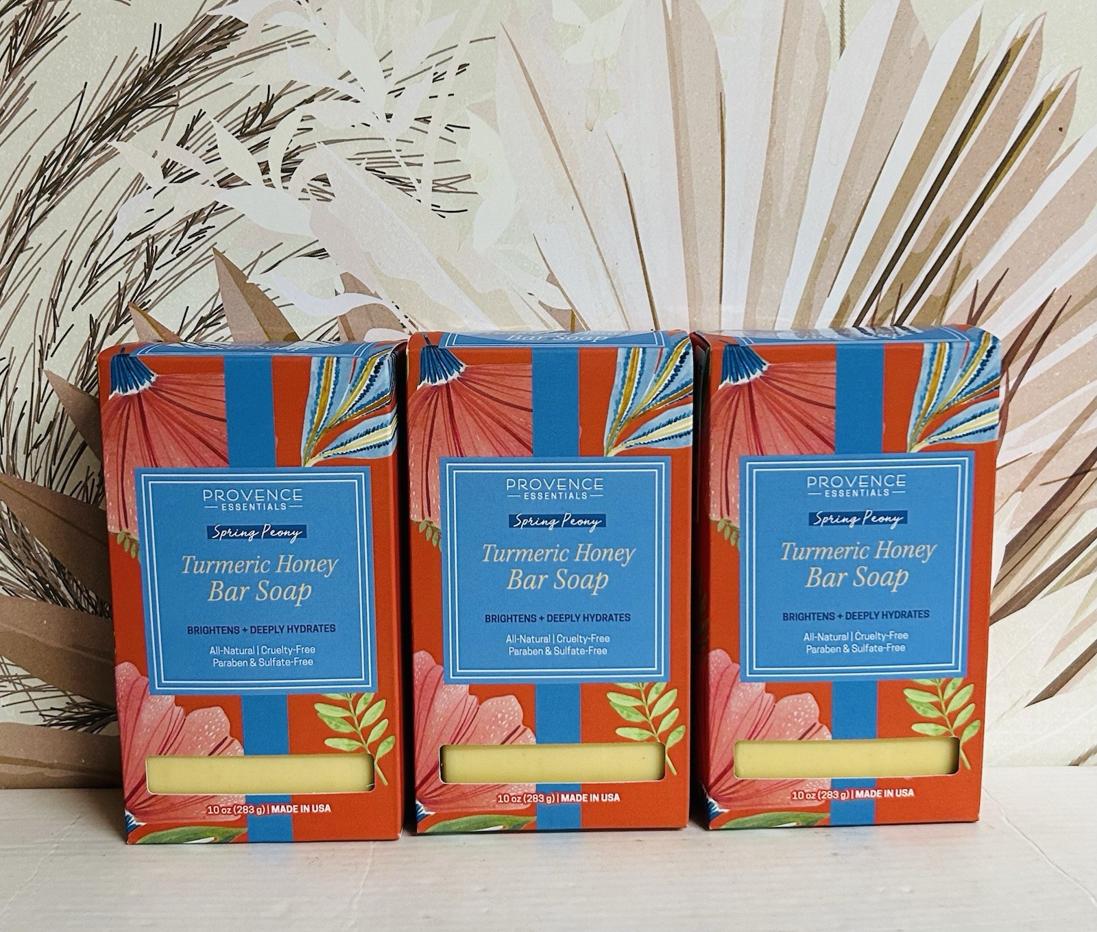 3-Pack Provence Essentials ~ Turmeric Honey Deep Hydrating Bar Soap 10 oz Each