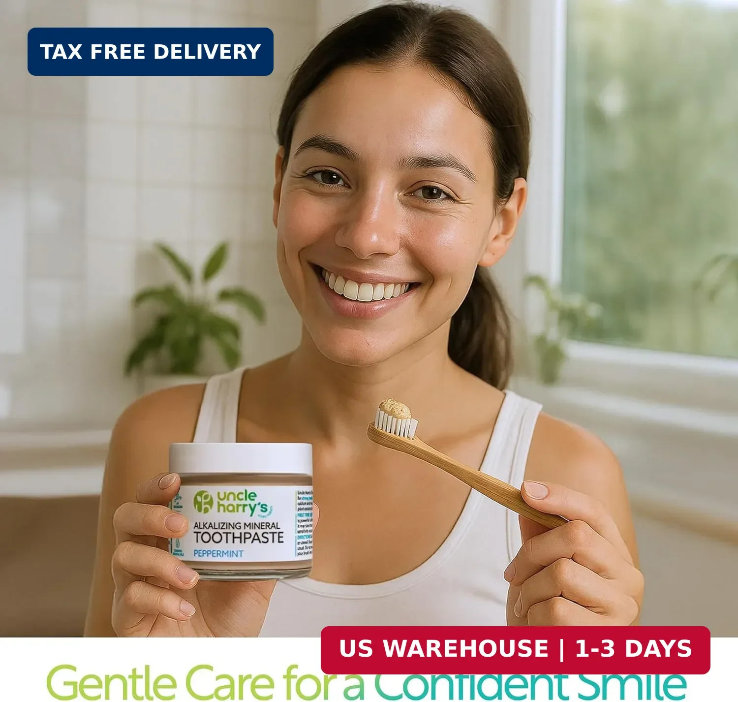 Uncle Harry’s Peppermint Remineralizing Toothpaste | Natural Whitening Tooth Pas