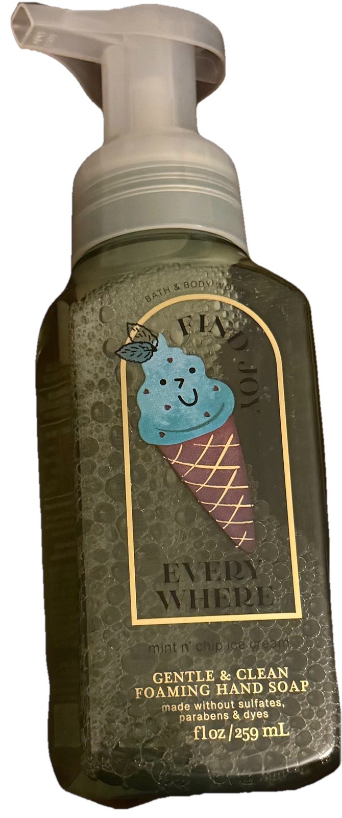 NEW BATH & BODY WORKS MINT N’ CHIP ICE CREAM FOAMING HAND SOAP-8.75 FL OZ-