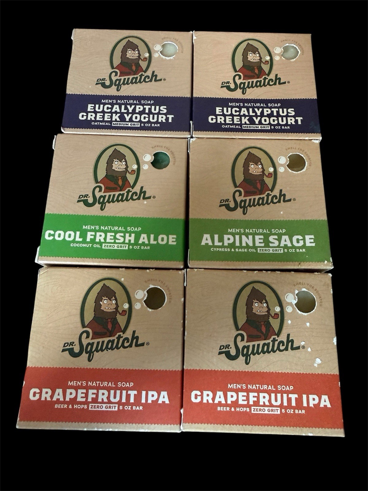 NEW-Dr. Squatch Soap Bundle 6 Bars + Alpine Sage Deodorant Natural Men’s