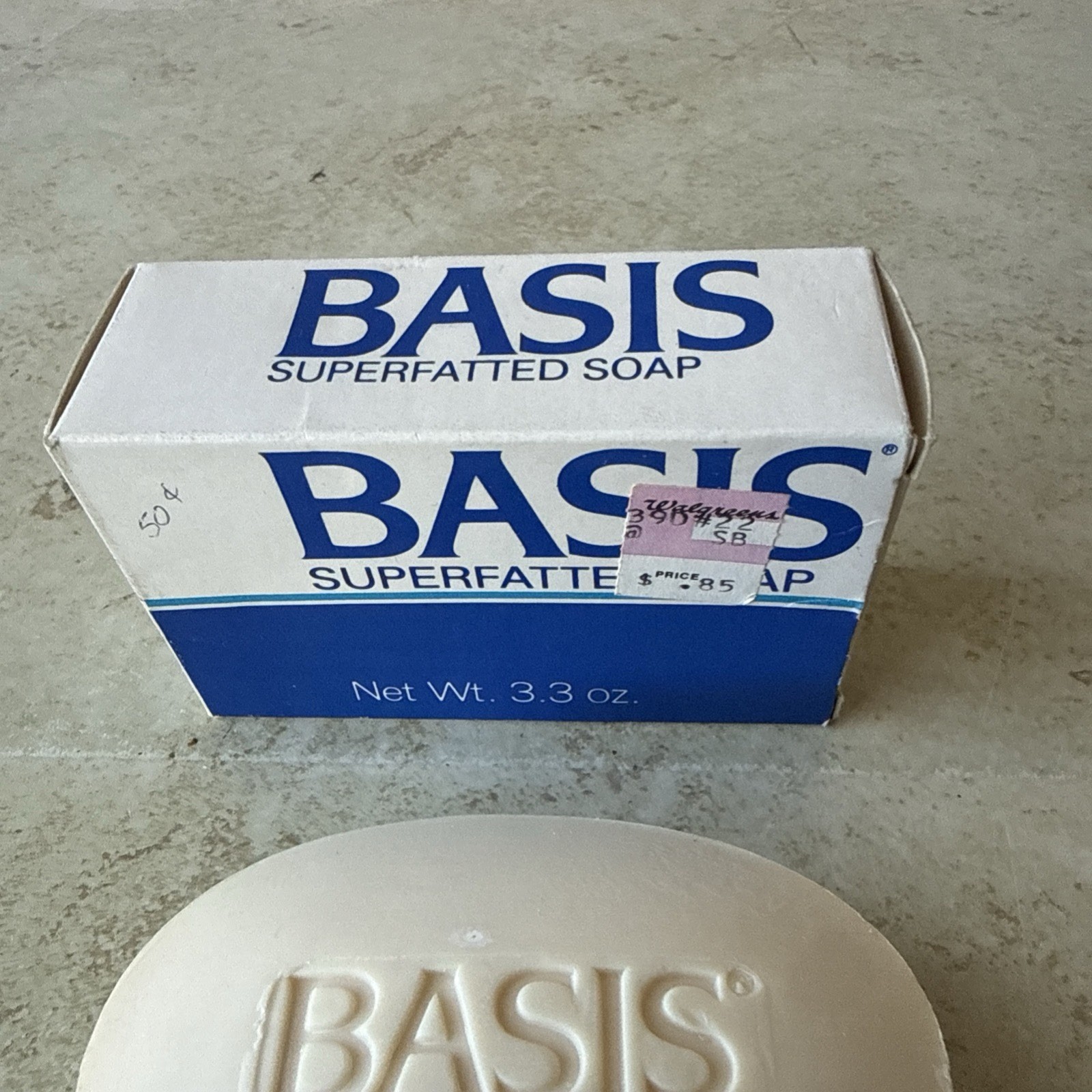 Vintage Sealed Boxes Basis Superfatted Soap 3.3 Oz Bar