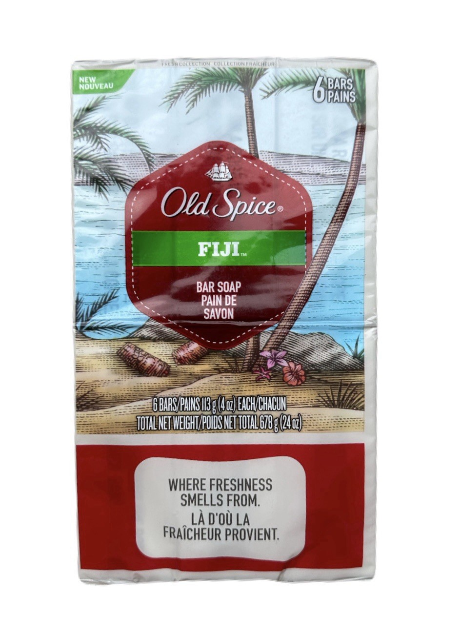 6 OLD SPICE FIJI BAR SOAP WASH SHOWER FRESH