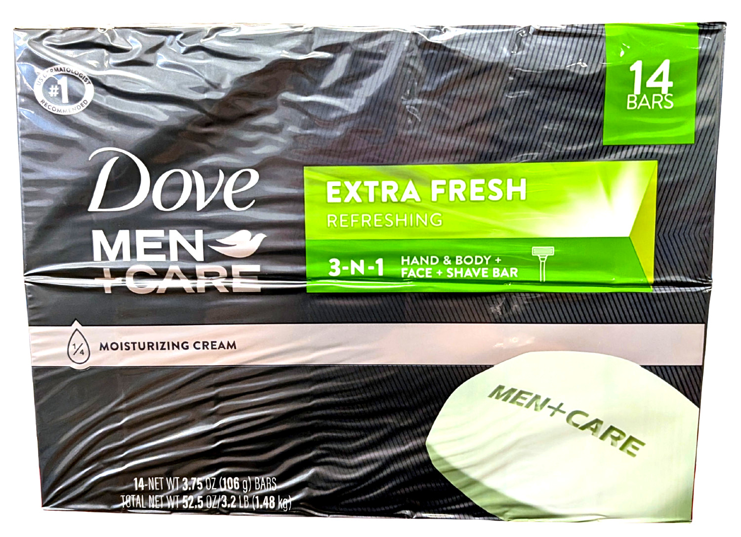 Dove Men+Care Body and Face Bar Soap Extra Fresh 14 x 3.75 Oz