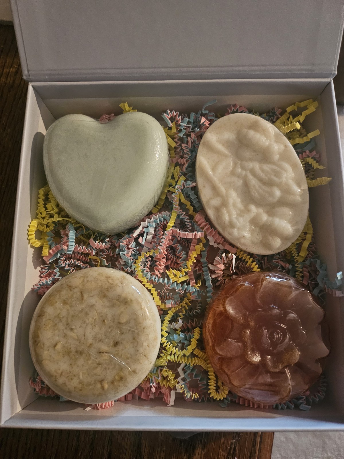 Handmade Assorted Soap Set Multipack, Multicolor Heart Floral Bars