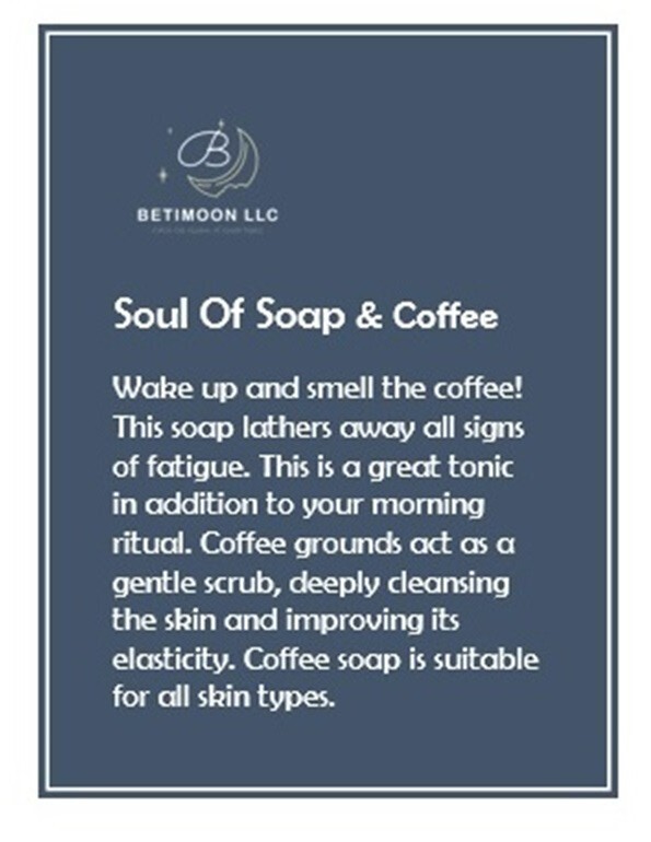 Coffee & Handmade Soap Bars. 100% Natural, Aromatherapy 4 Soaps Made in Latvia