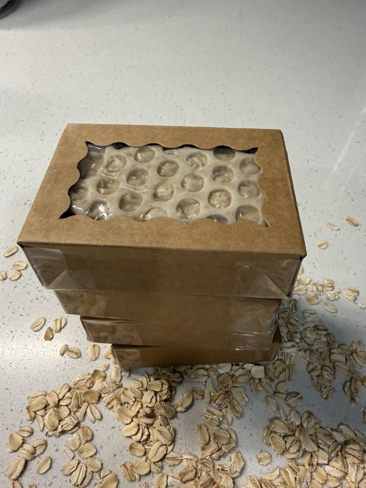 4 Pack- Goat Milk Soap Honey & Oat Bars 4.2 Oz Warm Vanilla Handmade Soap