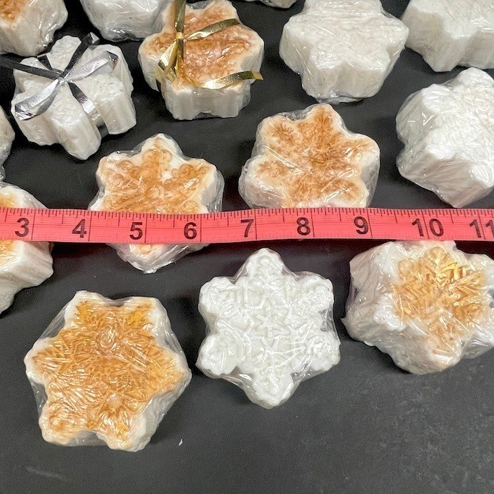 20 Individually Wrapped Handcrafted Snowflake Shea Butter Soaps