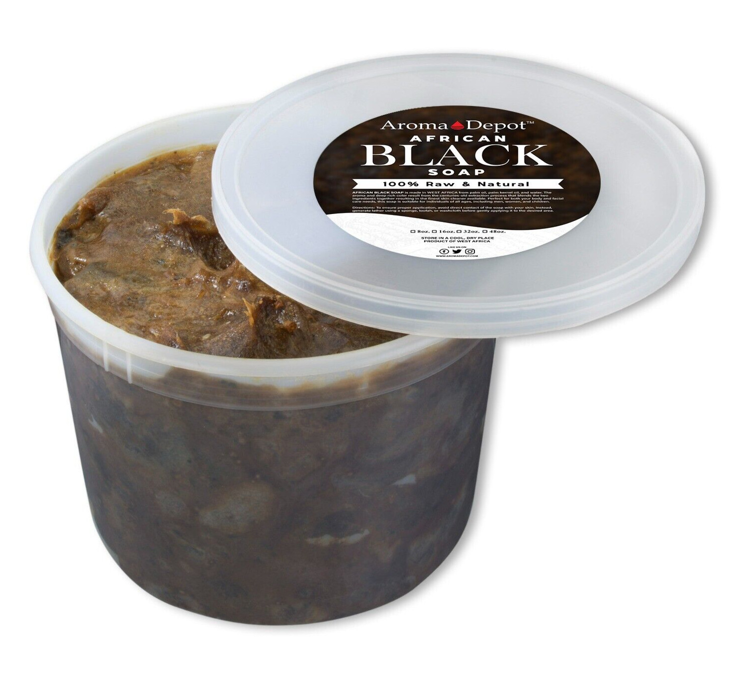 Raw African Black Soap Paste 4 lb. 100% Pure Natural Body Skin Face Wash Hair