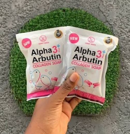 2 packs Alpha Arbutin 3 Plus Soap Collagen Body Cleansing Brightening Beauty 80g