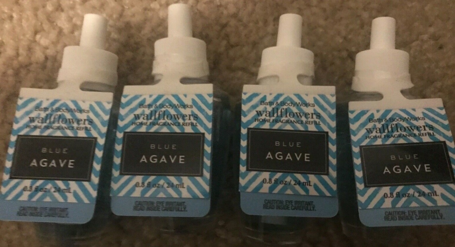 Bath & Body Works Wallflowers NEW Refill Plug-Ins Lot of 4 BLUE AGAVE