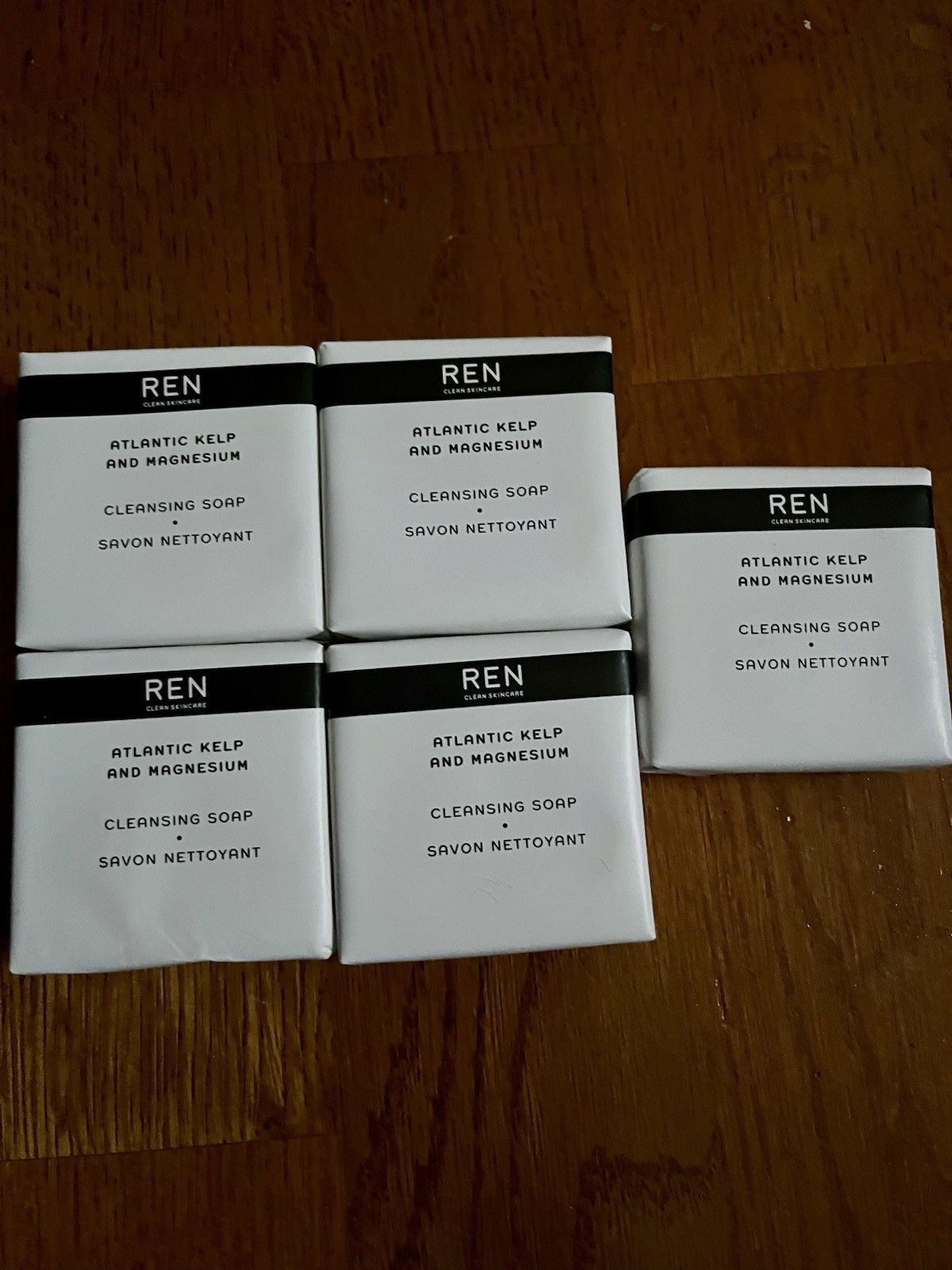 5 REN Clean Skincare Bar Soap Kelp And Magnesium 1.4oz Each St. Regis Travel