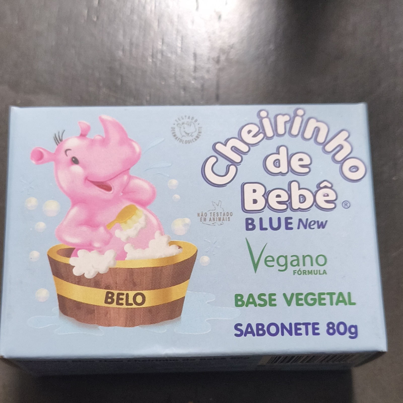Cheirinho de Bebê Blue New Vegan Body Bar Soap 80g Blue, Sensitive Skin