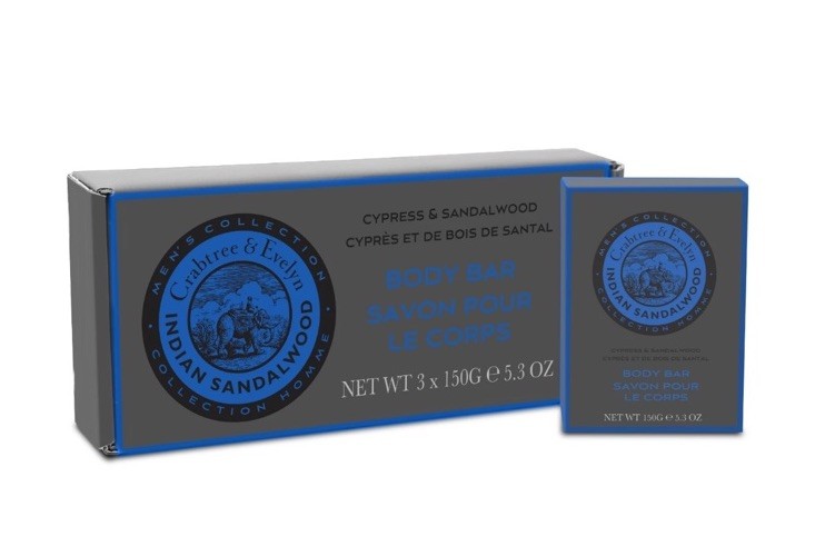 2 Sets” Crabtree & Evelyn Indian Sandalwood Body Bar Soap 3x 5.29 oz Ea (6 Bars)