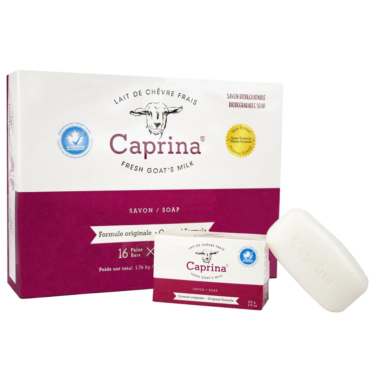 Caprina Canus Fresh Goat’s Milk Soap – 16 Bars for Soft, Nourished Skin