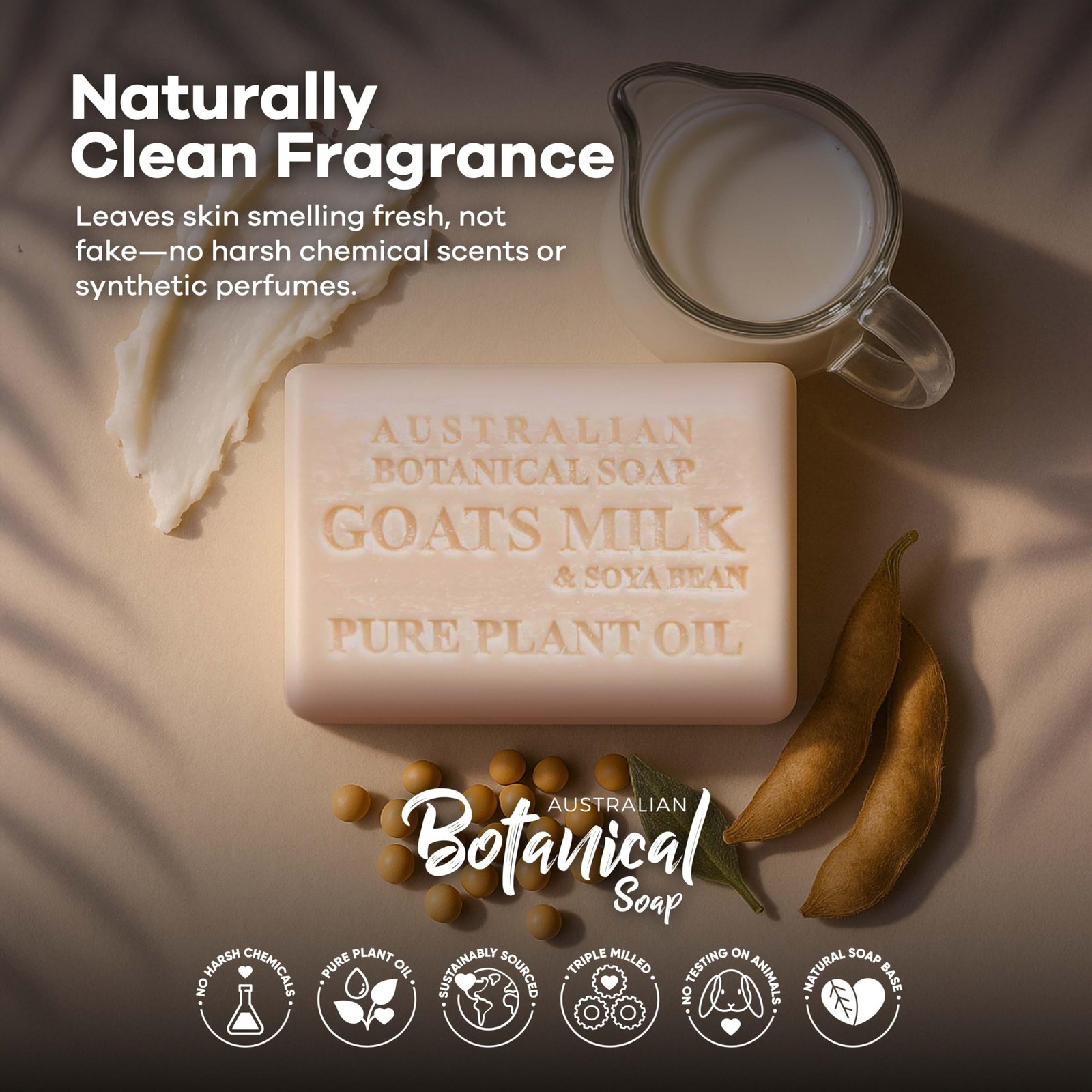 Australian Botanical Goats Milk Soap with Soya Bean Oil, Net Wt. 3.4 lb, 6.8 …