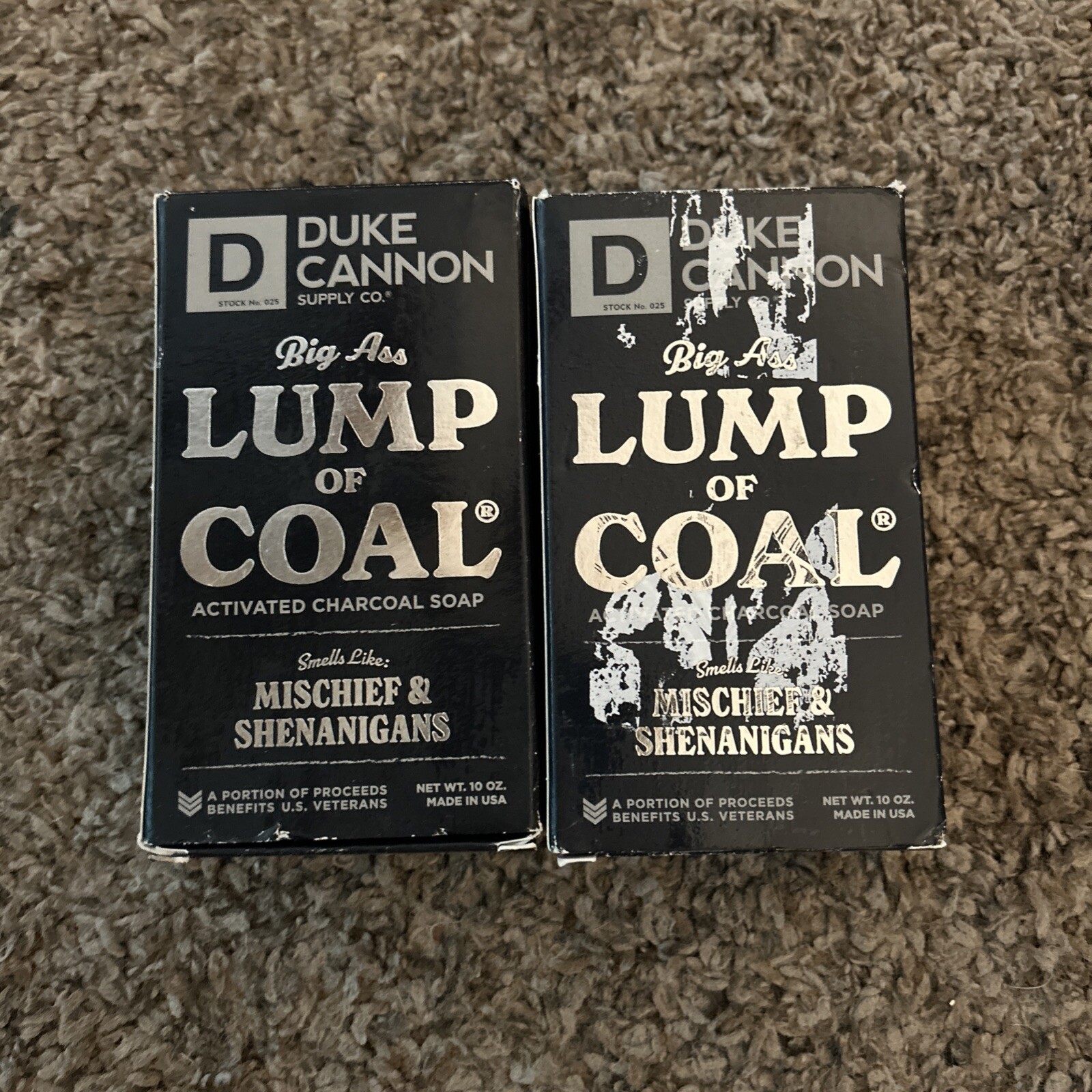Duke Cannon Soap Big Ass Lump of Coal 10oz Each Activated Charcoal 2pk –