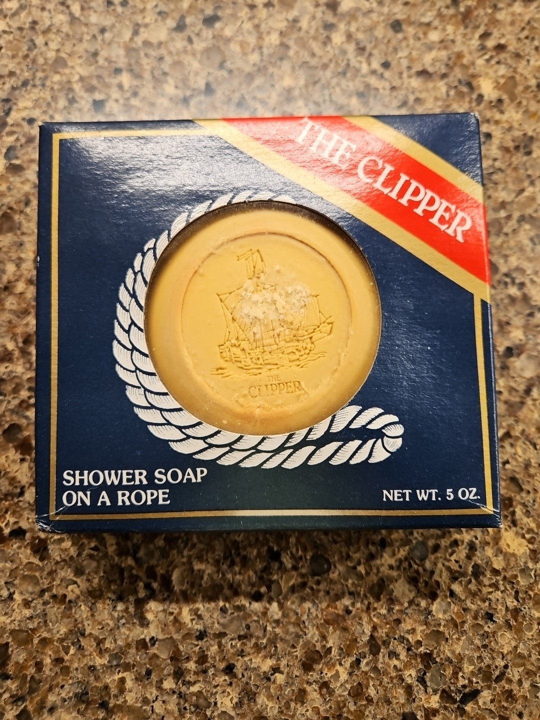 The Clipper Shower Soap on A Rope 5 Oz New Old Stock NOS NEW NIB Vintage