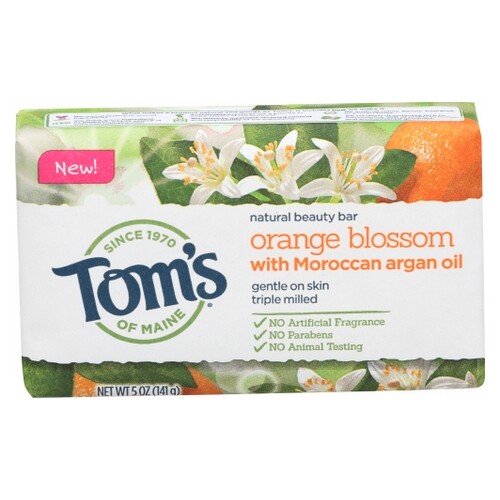 Natural Beauty Bar Soap Orange Blossom 5 Oz (Case of 3) By Tom’s Of Maine