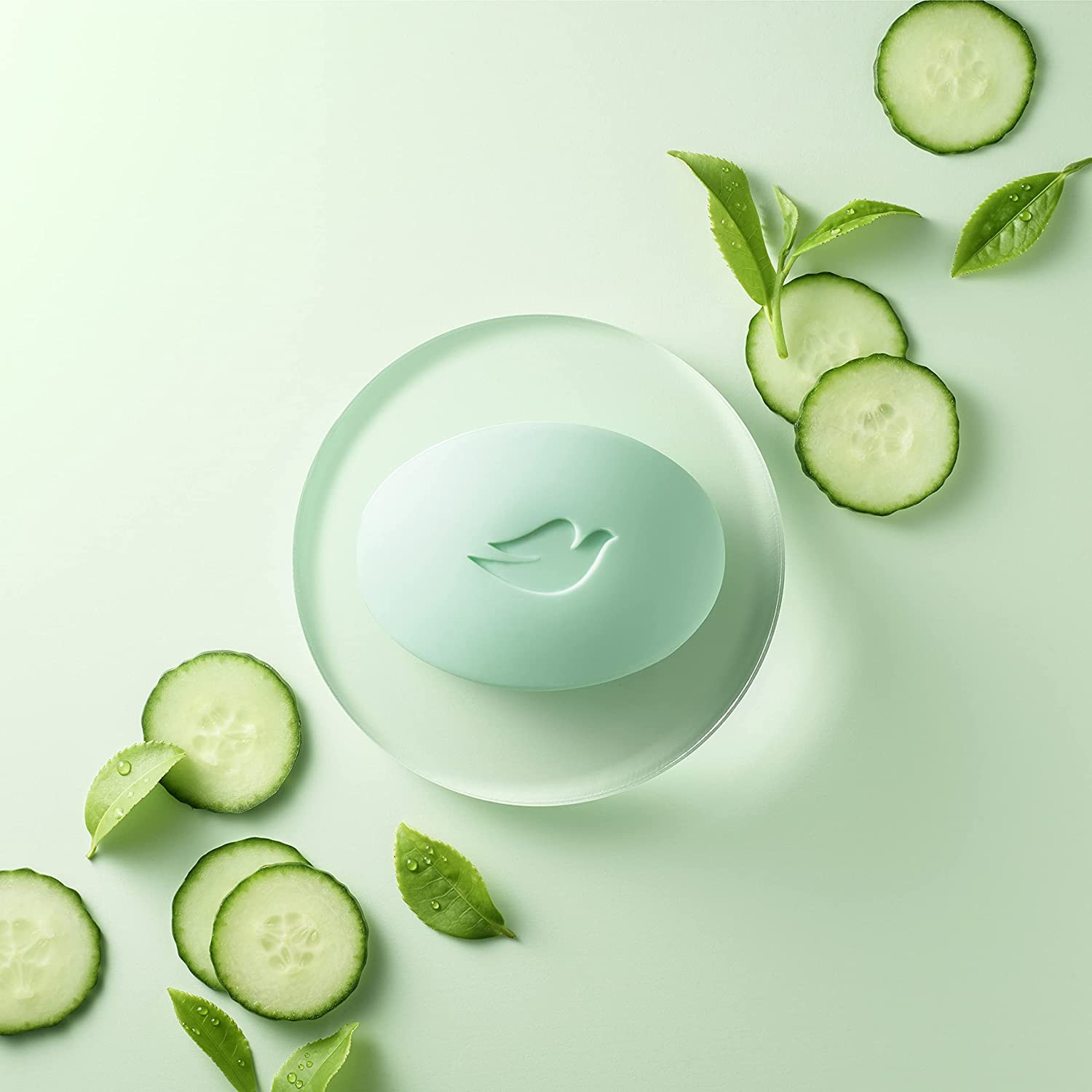 Dove Beauty Bar Cucumber & Green Tea 3.75 Oz Moisturizing Soap 14 Bars