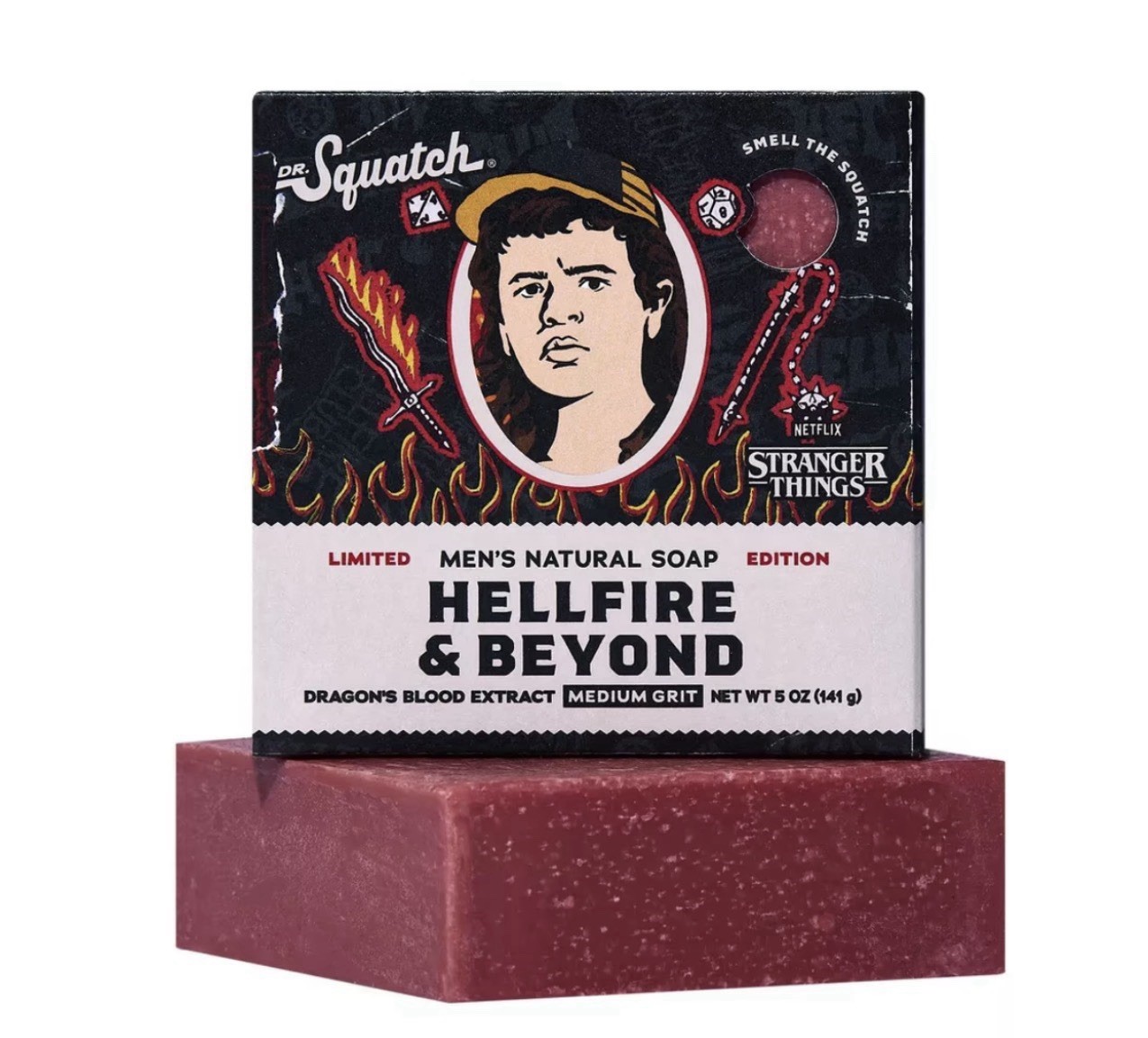 Dr. Squatch Limited Edition HELLFIRE & BEYOND Natural Soap Bar Stranger Things