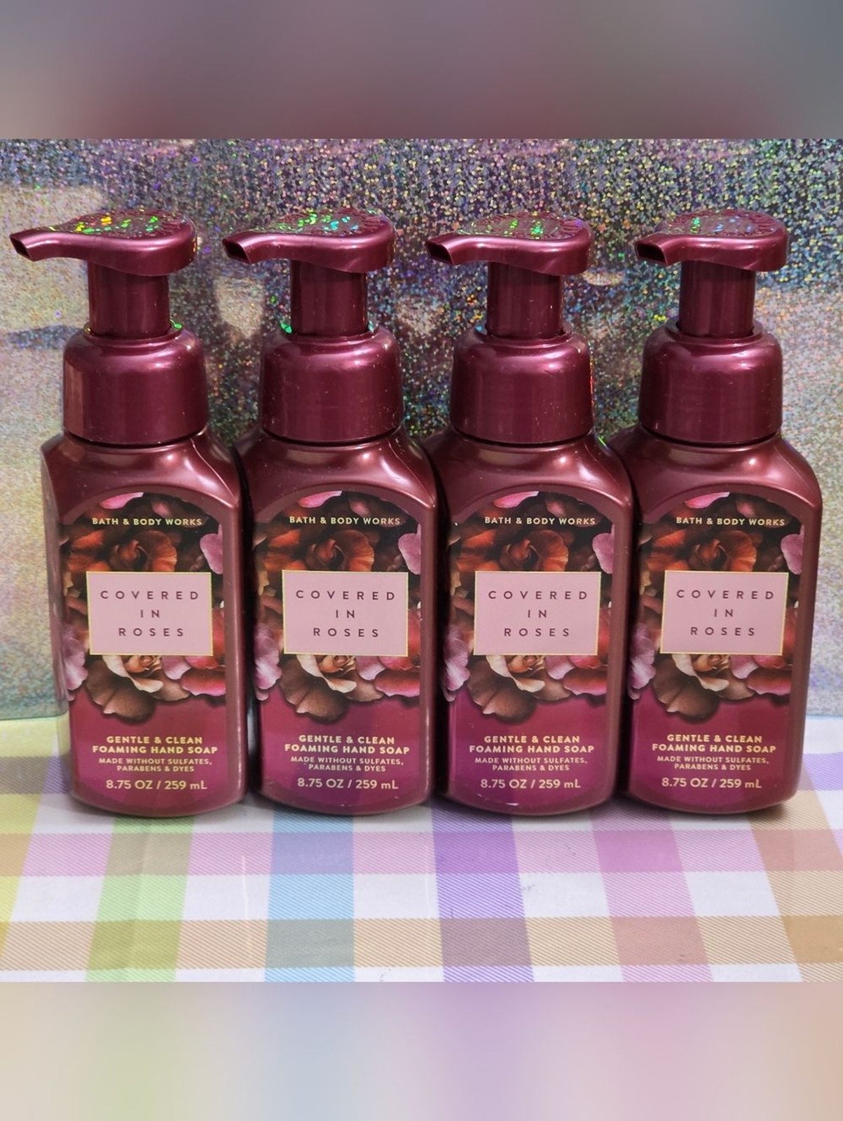 Bath & Body Works Covered In Roses Foaming Hand Soap Set of 4 NEW
