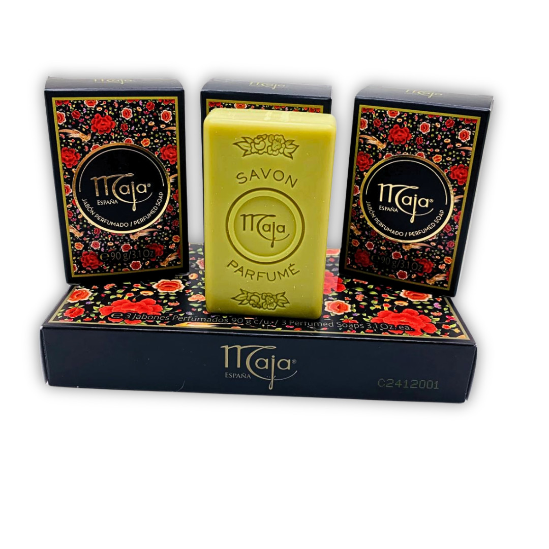 3 Pack Maja Fragrance Bath Soap Bars 3.1 oz Each Classic Spanish Scent