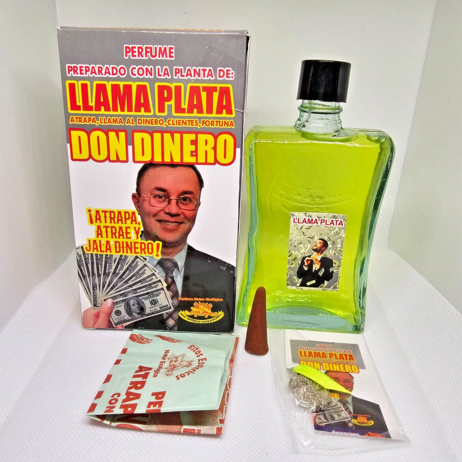 LLAMA DINERO PLATA PERFUME ATRAE ABUNDANCIA DINERO EXITO PROSPERIDAD 1PC