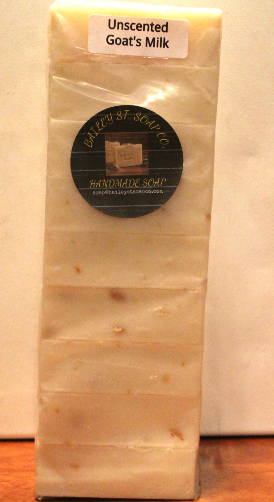 Unscented Goat Milk Cold Processed handmade soap loaf, 9 precut bars