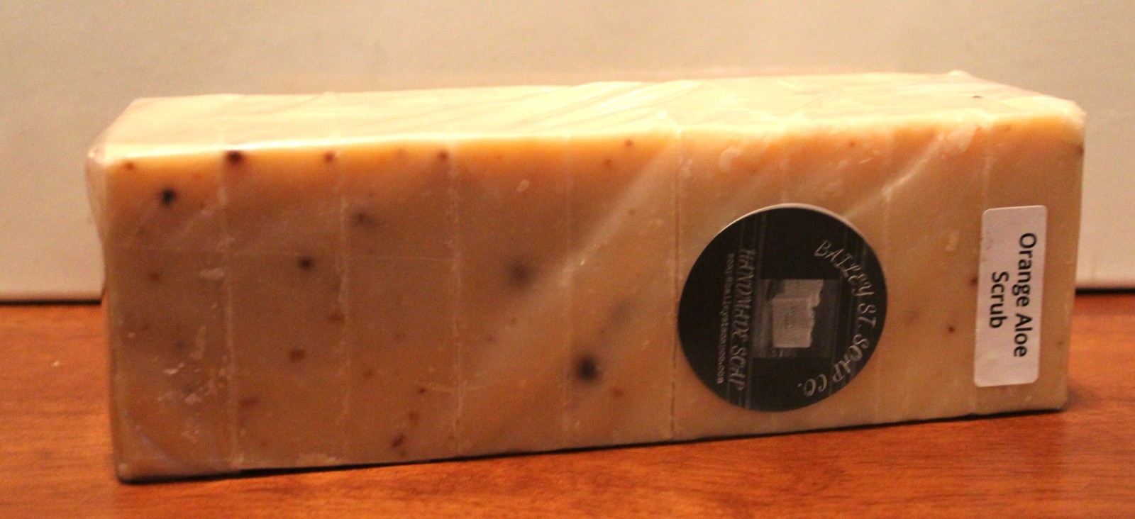 Orange Aloe Cold Processed handmade soap loaf, 9 precut bars