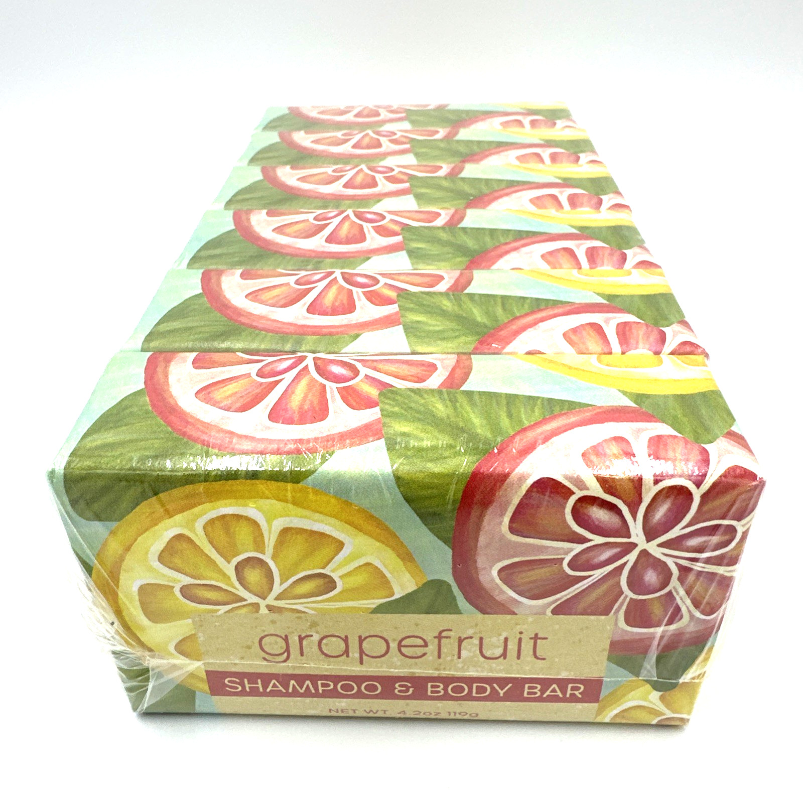 Greenwich Bay Grapefruit Shampoo & Body Bar Lot Of 6 (4.2oz Each) 3.5 x 2 x 1 In
